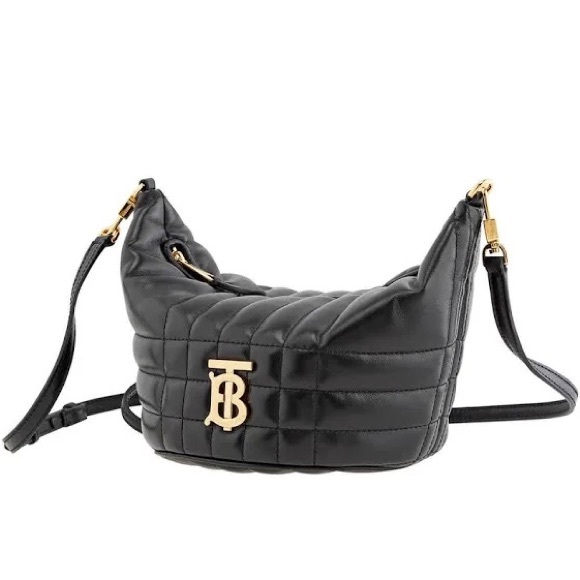 BURBERRY Lambskin Quilted Small Crescent - Picture 2 of 14